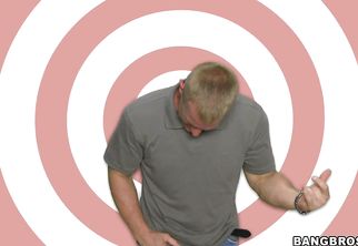 Divine brunette floozy Ann Marie Rios with huge natural tits loudly takes a stiff meat bazooka