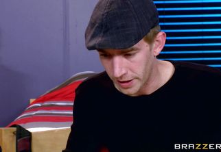 Tasty Jenna J Foxx with massive natural tits adores sucking a big and hard dick